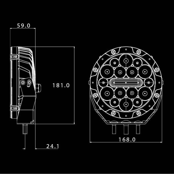 NITRO 80 Maxx 7″ LED Driving Light (Pair)