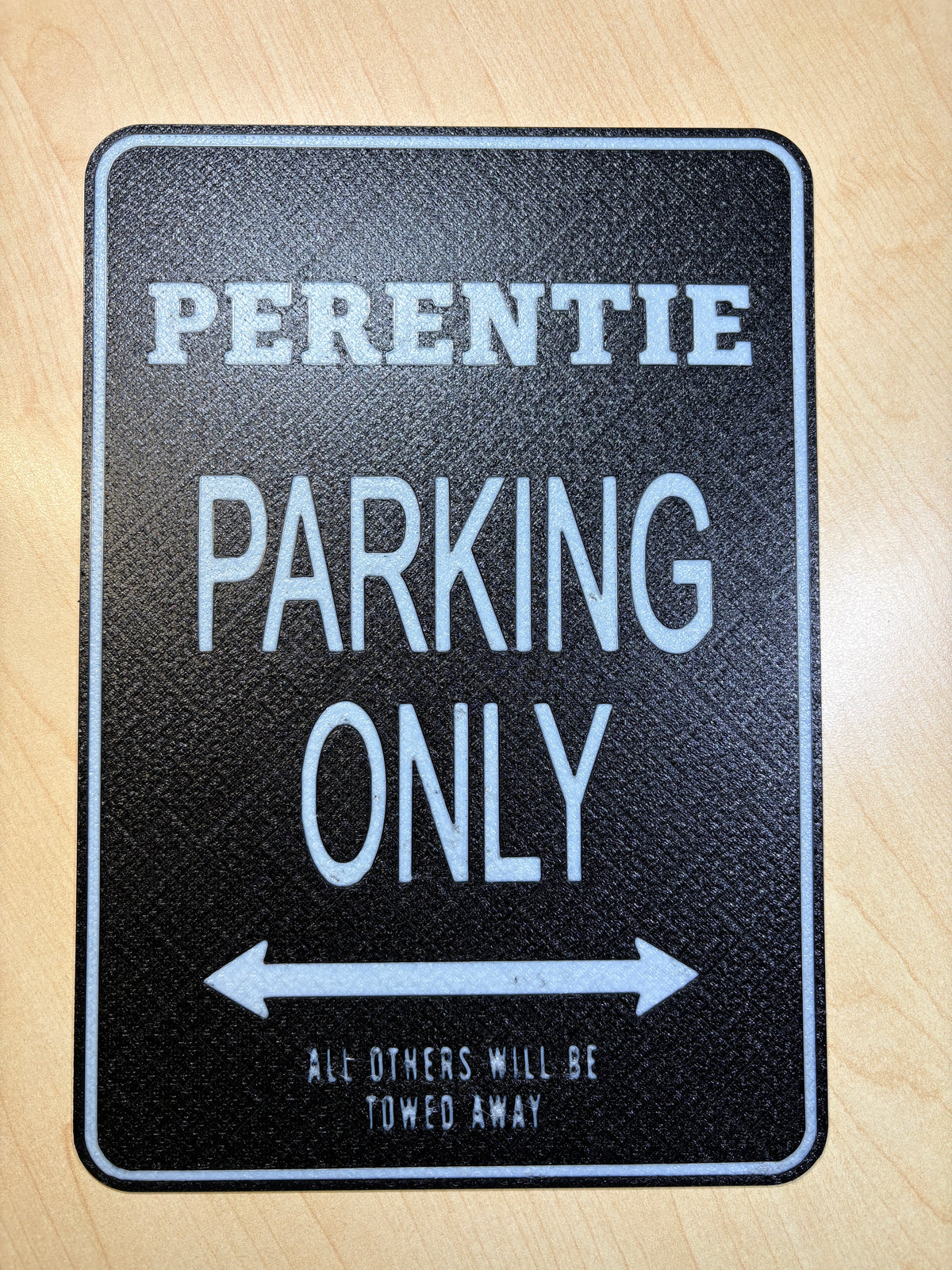 Land Rover Perentie Exclusive Parking Sign