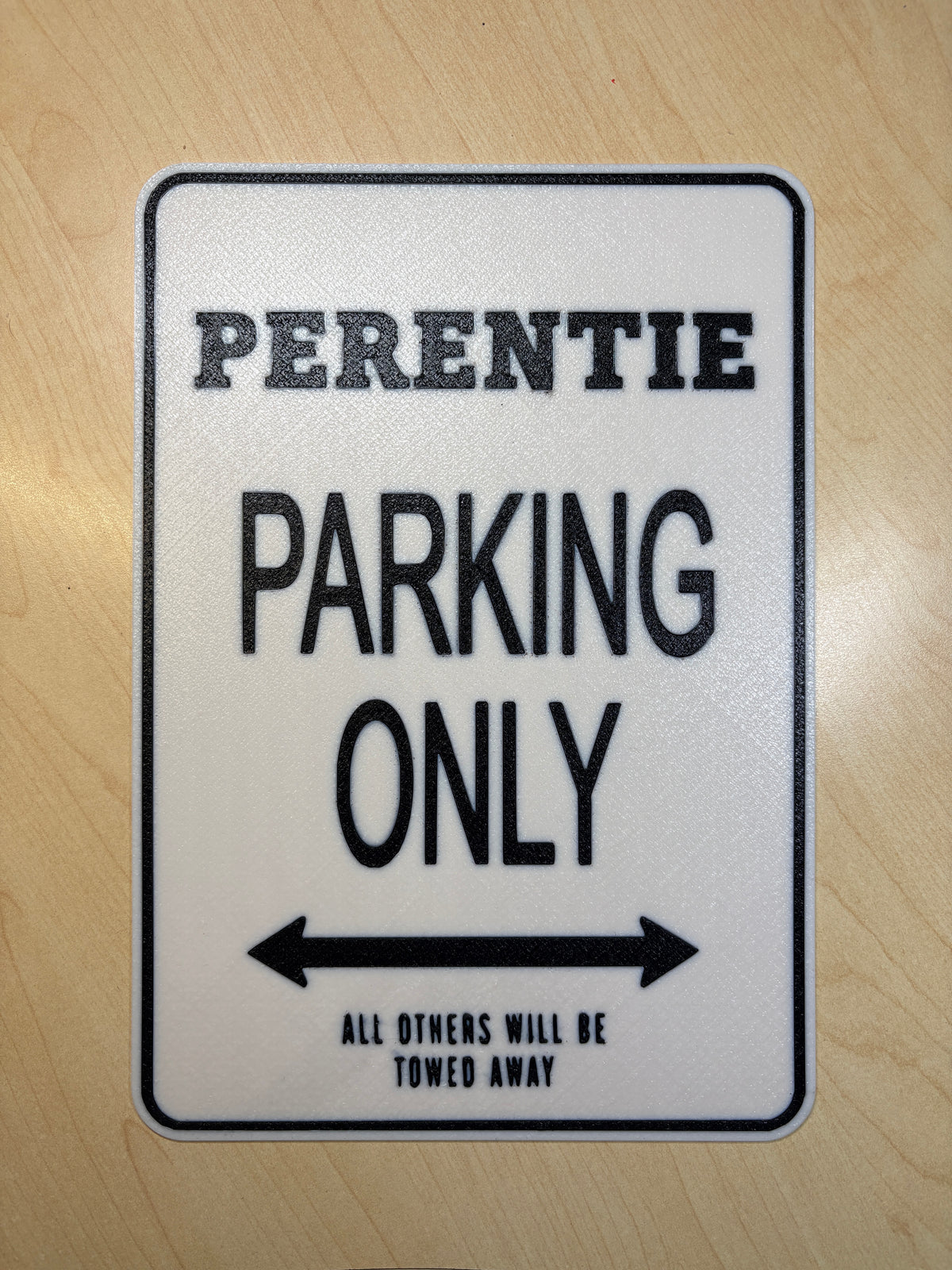 Land Rover Perentie Exclusive Parking Sign