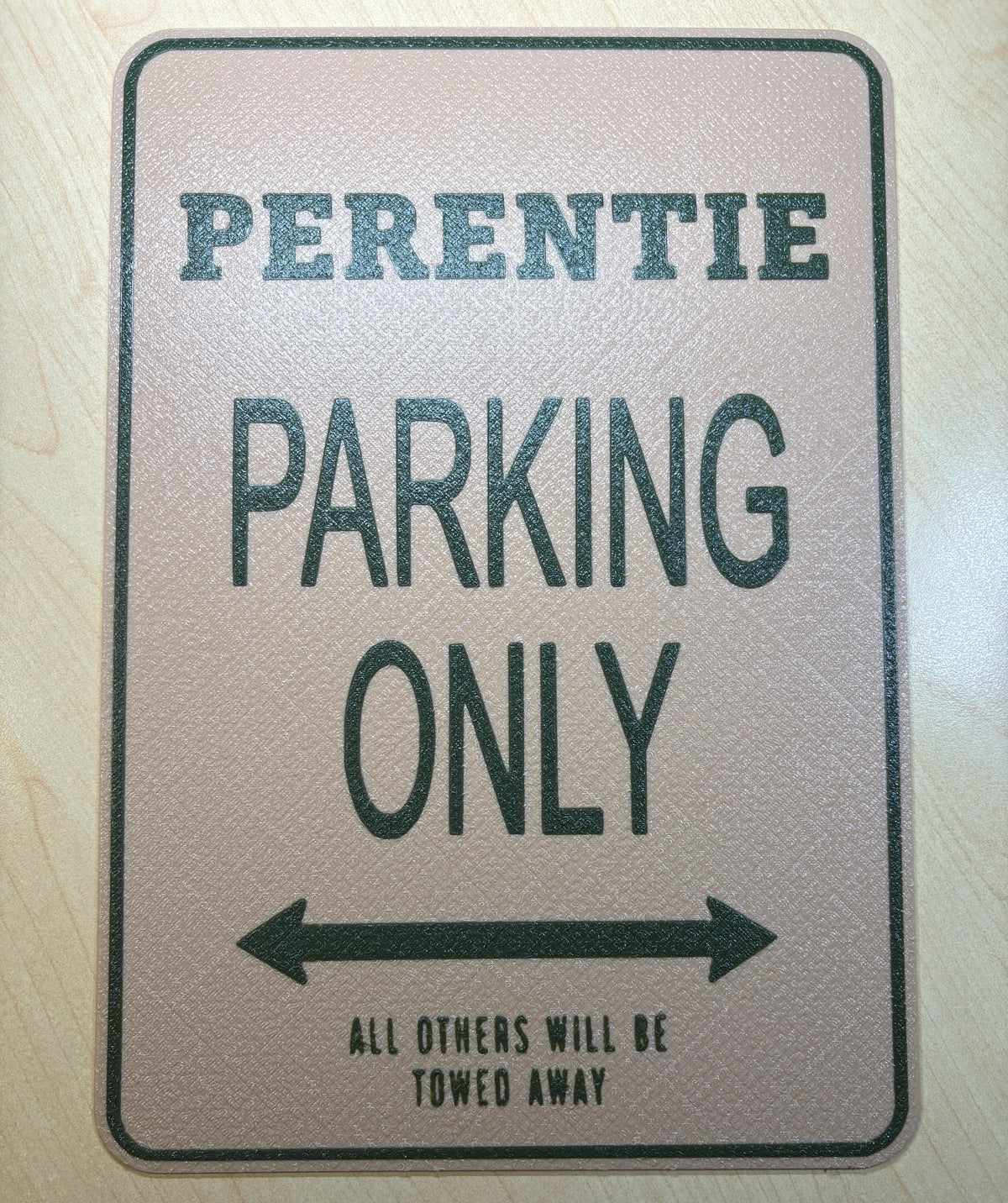 Land Rover Perentie Exclusive Parking Sign