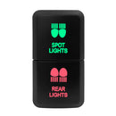 12V Dual Push Button Switches with Led Light Indicator (red and Green)