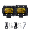 Amber 2 x 4 inch Spot LED Work Light Bar Philips Quad Row