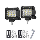 Pair 4 inch Spot LED Work Light Philips Quad Row