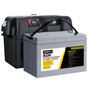 Giantz 100Ah Deep Cycle Battery & Battery Box 12V AGM Marine Sealed Batter for Caravan, 4WD or Camping