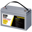 Giantz 100Ah Deep Cycle Battery & Battery Box 12V AGM Marine Sealed Batter for Caravan, 4WD or Camping