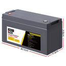 Giantz 170Ah Deep Cycle Battery 12V AGM Marine Sealed Battery for Caravan or Camping