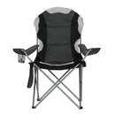 Weisshorn 2X Folding Camping Chairs - Folding Arm Chair - Grey