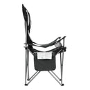 Weisshorn 2X Folding Camping Chairs - Folding Arm Chair - Grey