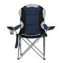 Weisshorn 2X Camping Chairs - Folding Arm Chair - Navy