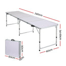 Weisshorn Portable Folding Camping Table for Family - 240CM