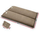 Weisshorn Double Self Inflating Mattress - Coffee Joinable 10cm Thick