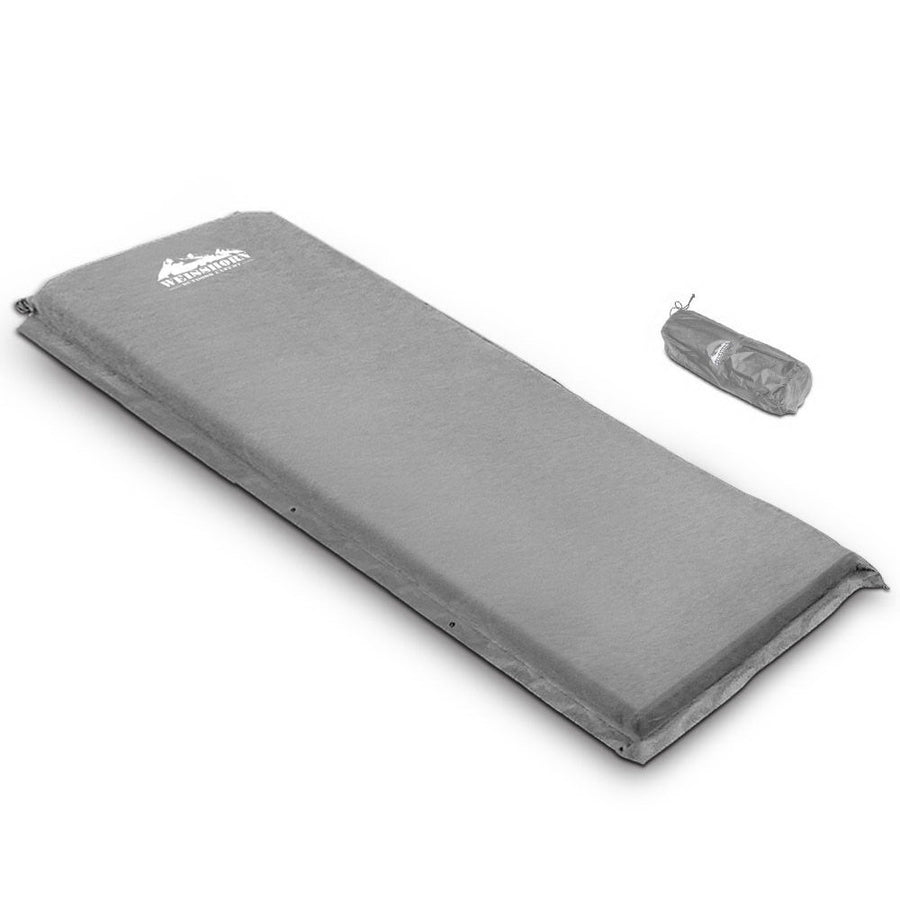 Weisshorn Single Self Inflating Mattress - Grey Joinable 10cm Thick