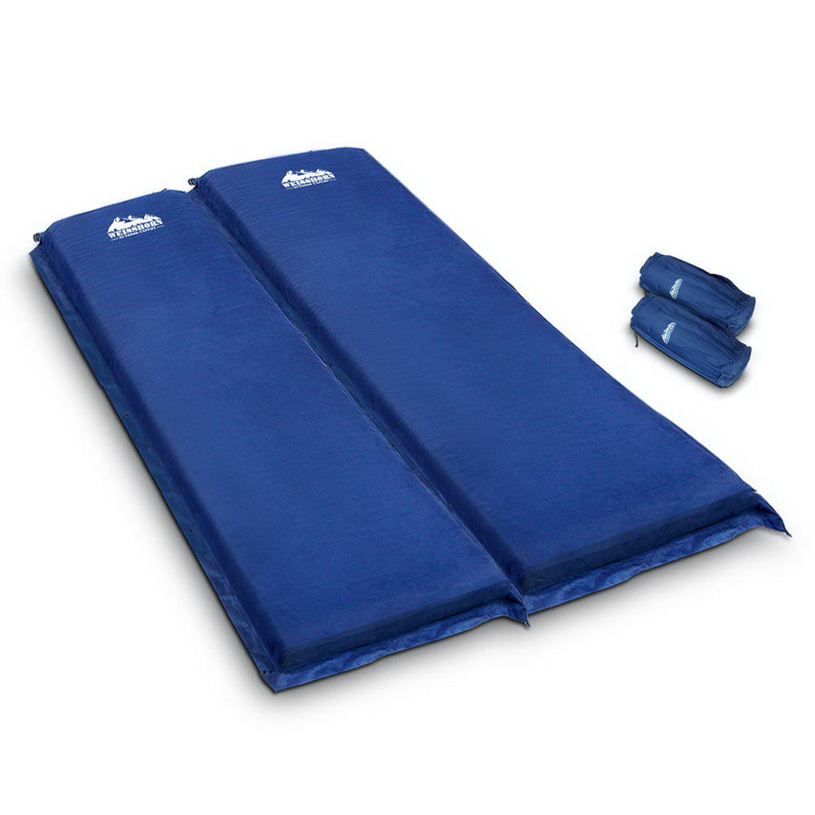 Weisshorn Double Self Inflating Mattress - Navy Joinable 10cm Thick