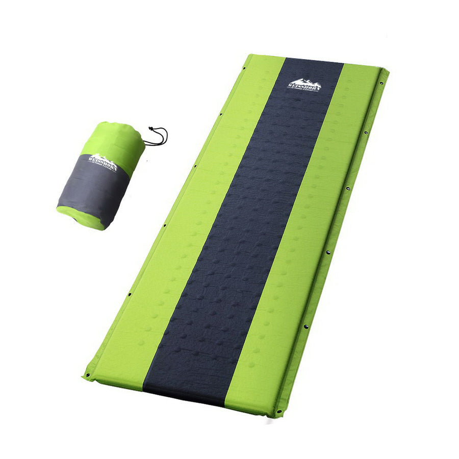 Weisshorn Single Self Inflating Mattress - Green Joinable 2.5cm Thick