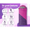 Weisshorn Kids Sleeping Bag 136cm Winter Pink Single