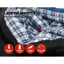 Weisshorn Adult Sleeping Bag Double Comfort level 5°C ( -10°C to+15°C ) - Navy