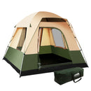 Weisshorn Family Camping 4 Person Tent - Green