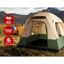 Weisshorn Family Camping 4 Person Tent - Green