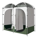 Weisshorn Double Camping Shower, Toilet Tent or Outdoor Portable Change Room - Green