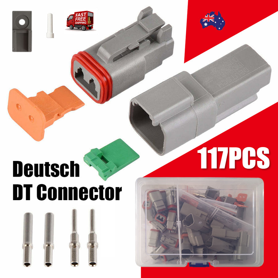 117PCS Deutsch Kit DT 2 Way Series Connector Plug Waterproof Auto and Marine