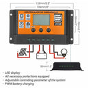 100A MPPT Solar Power Panel Regulator Charge LCD Controller 12V/24V