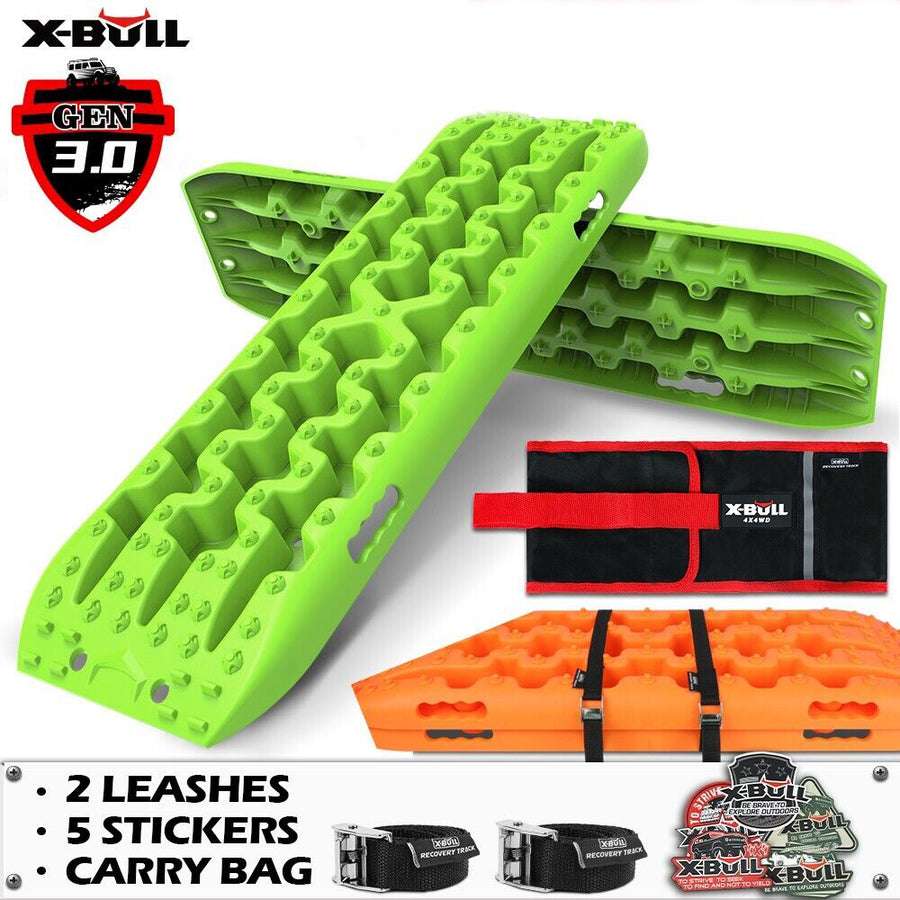 GEN 3.0 X-BULL Recovery Tracks with strap mounting and Carrybag Green