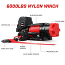 X-BULL Electric Winch 6000LBS 12V Synthetic Rope Wireless Remote for 4WD, ATV, UTV or BOAT