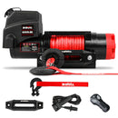 X-BULL Electric Winch 6000LBS 12V Synthetic Rope Wireless Remote for 4WD, ATV, UTV or BOAT