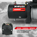 X-BULL Electric Winch 12000LBS/5454KGS Steel Cable 12V Wireless Remote