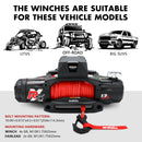 X-BULL Electric Winch 13000LBS 12V Synthetic Rope 28M Wireless Offroad 4WD 4x4