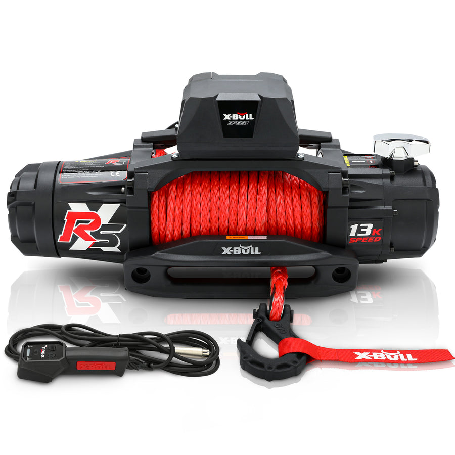 X-BULL Electric Winch 13000LBS 12V Synthetic Rope 28M Wireless Offroad 4WD 4x4