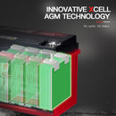 X-CELL AGM Deep Cycle Battery 12V 155Ah Camping or Marine