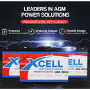 X-Cell 100Ah AGM Battery Deep Cycle 12v Marine or 4WD