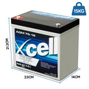 X-CELL AGM Battery 12V 75Ah Camping or Marine