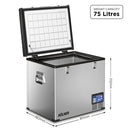 Kolner 75l Portable Fridge/Freezer Chest With Lcd Panel