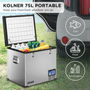 Kolner 75l Portable Fridge/Freezer Chest With Lcd Panel