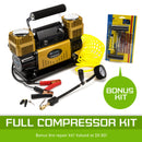 Heavy Duty - Dynamic Power Gold Portable Air Compressor 300L/MIN 12V with Deflator