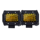 Amber 2 x 4 inch Spot LED Work Light Bar Philips Quad Row