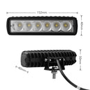 2 x 6inch 18W LED Work Light Flood Reverse Light